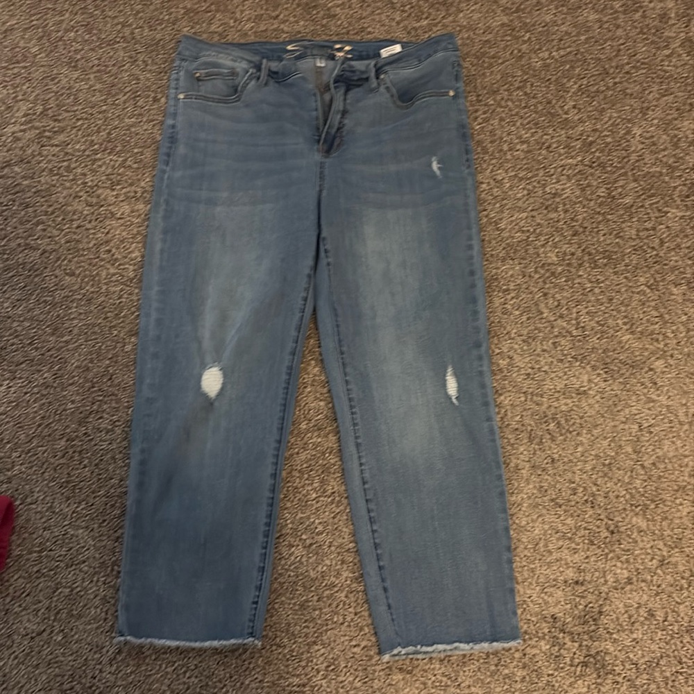 light denim crop jeans. Size 12